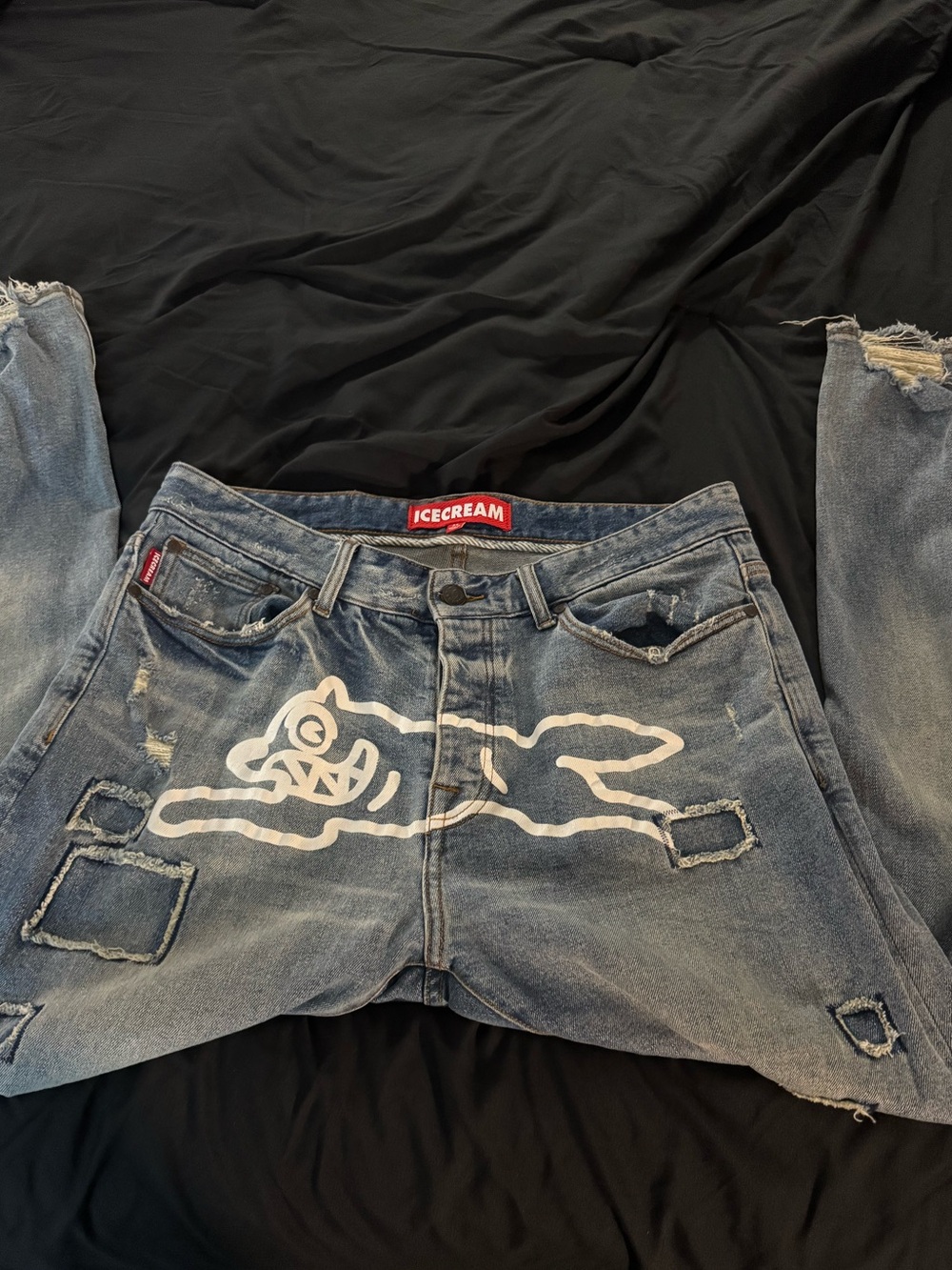 Billionaire Boys Club Light Blue Skinny Jeans with White Graphic